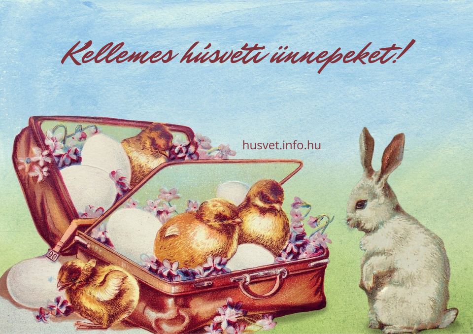 régi húsvéti képeslap kellemes húsvéti ünnepeket