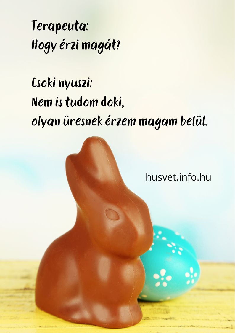 vicces húsvéti idézet, csoki nyuszi